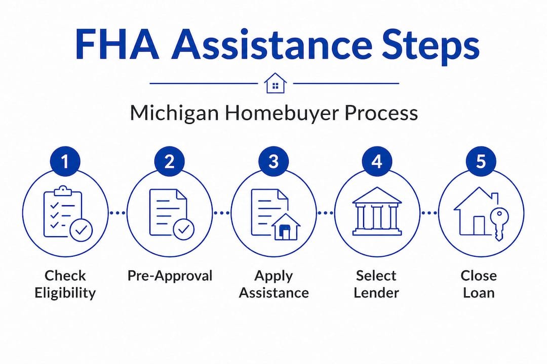 Step by step guide to securing FHA down payment assistance in Michigan Oakland County — Tom Gilliam RE/MAX Classic Farmington Hills MI